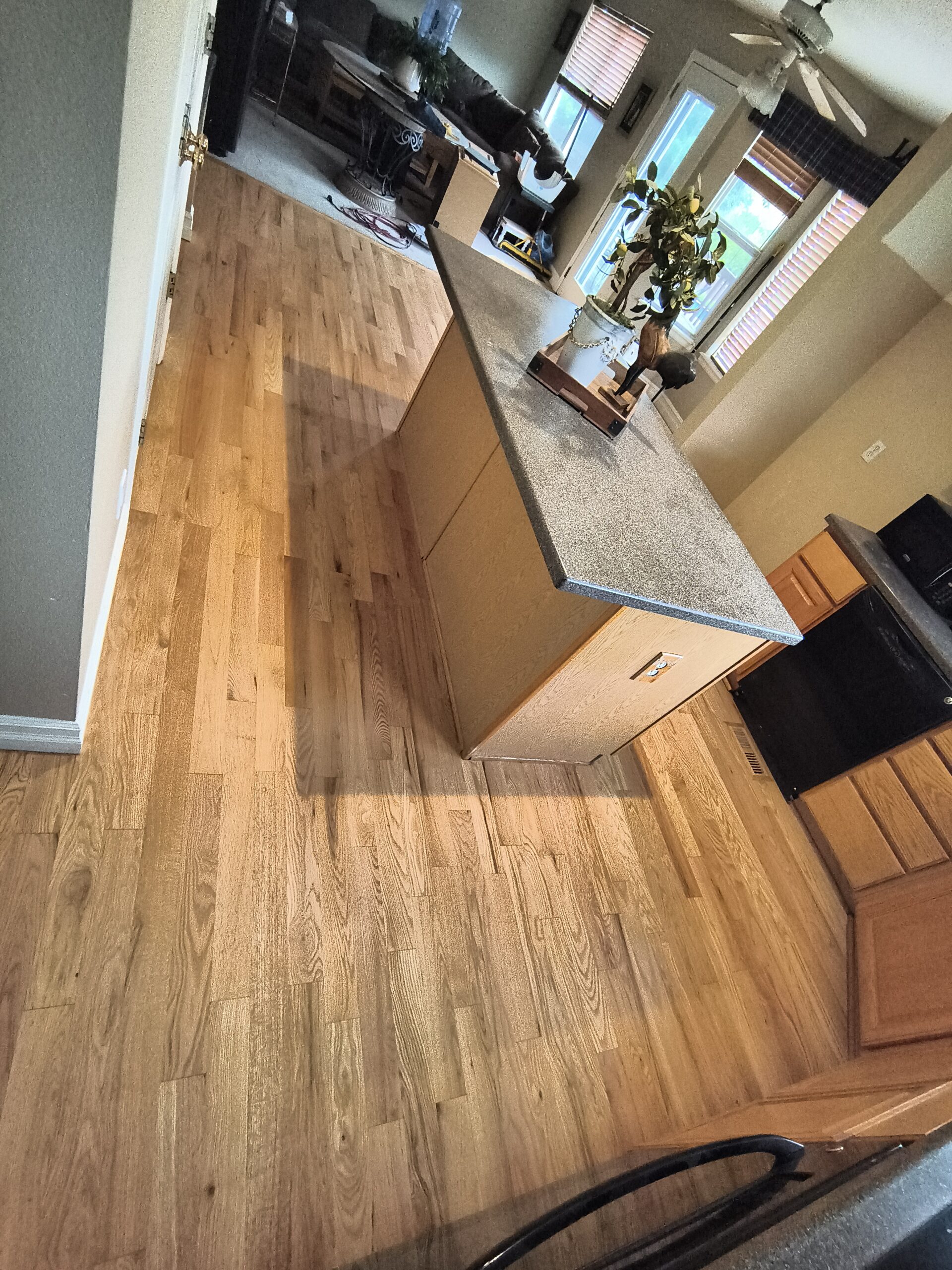 Hardwood floor installation project Denver Colorado